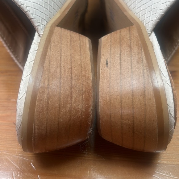 MI.IM Size 8.5 Luxe Snake Womens Mules cream Off White - Picture 7 of 11